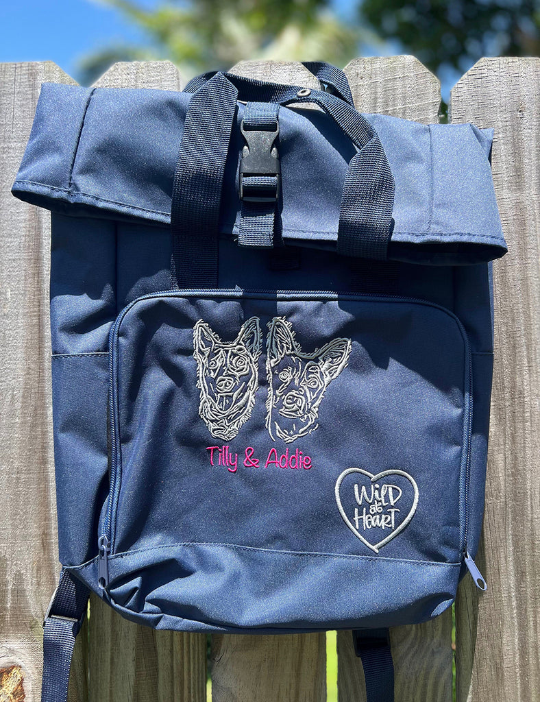 custom embroidered backpack